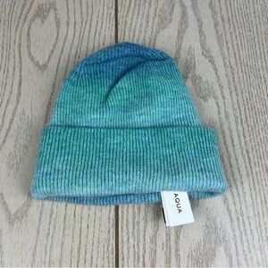 Aqua Space Dye Knit Beanie OS Blue $68 *Exclusive Bloomingdale's Design*